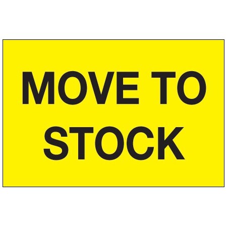 Bsc Preferred 2 x 3'' - ''Move To Stock'' Fluorescent Yellow Labels BUY00021185